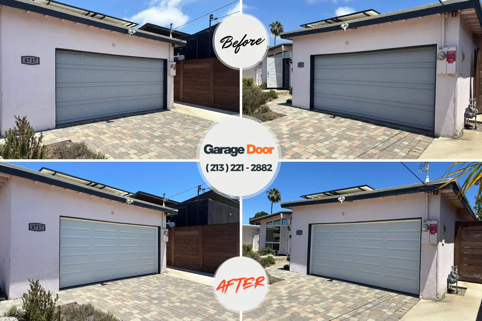 Before and after: garage door repair 20685